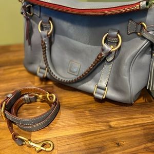 Dooney and Bourke Steel Blue Florentine Satchel